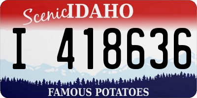 ID license plate I418636