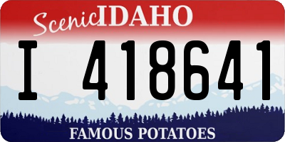 ID license plate I418641