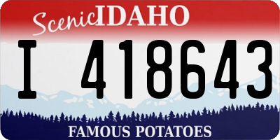 ID license plate I418643