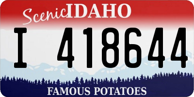 ID license plate I418644