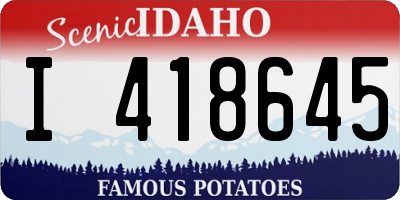 ID license plate I418645