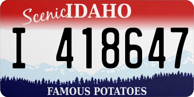 ID license plate I418647