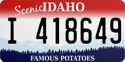 ID license plate I418649