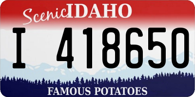 ID license plate I418650