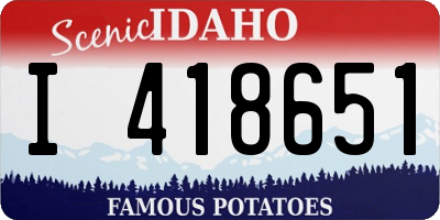 ID license plate I418651