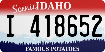 ID license plate I418652