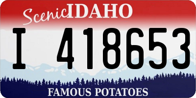 ID license plate I418653