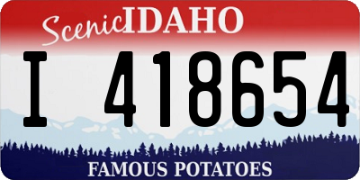 ID license plate I418654