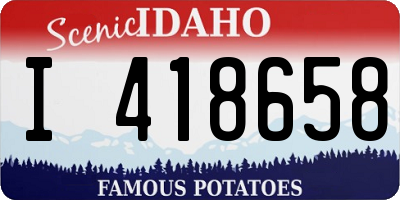 ID license plate I418658