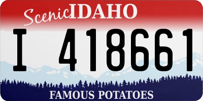ID license plate I418661