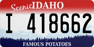 ID license plate I418662