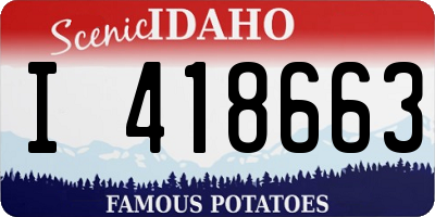ID license plate I418663