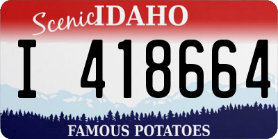 ID license plate I418664