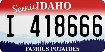 ID license plate I418666