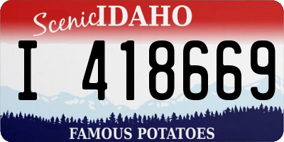 ID license plate I418669