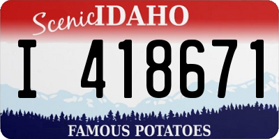 ID license plate I418671