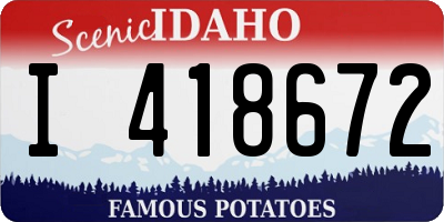 ID license plate I418672