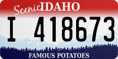 ID license plate I418673