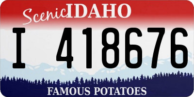 ID license plate I418676
