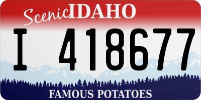 ID license plate I418677