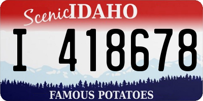 ID license plate I418678