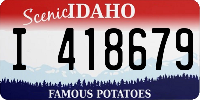 ID license plate I418679