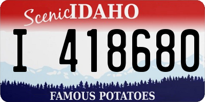 ID license plate I418680
