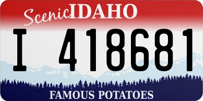 ID license plate I418681