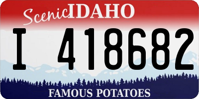 ID license plate I418682