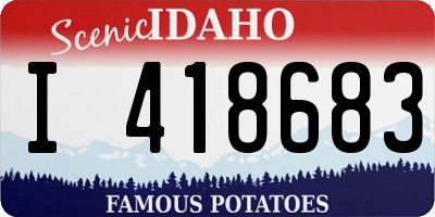 ID license plate I418683