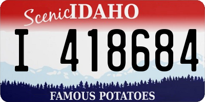 ID license plate I418684