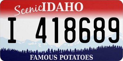 ID license plate I418689
