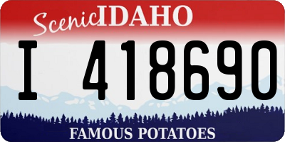 ID license plate I418690