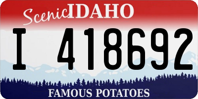 ID license plate I418692