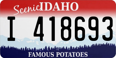 ID license plate I418693