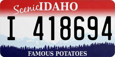 ID license plate I418694