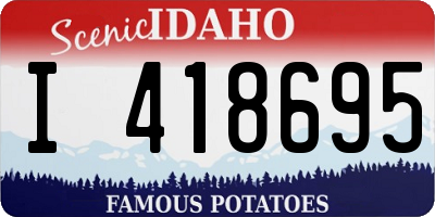 ID license plate I418695