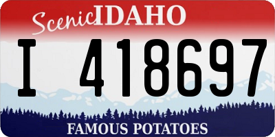 ID license plate I418697