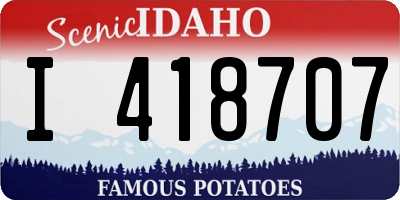 ID license plate I418707