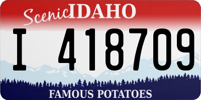 ID license plate I418709