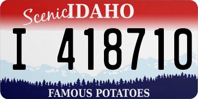 ID license plate I418710