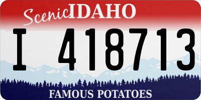 ID license plate I418713