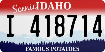 ID license plate I418714