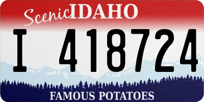 ID license plate I418724