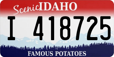 ID license plate I418725