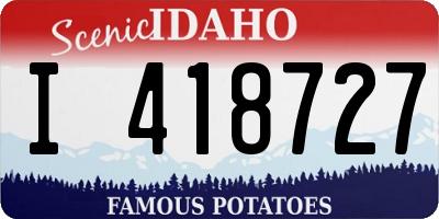 ID license plate I418727