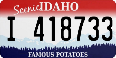 ID license plate I418733