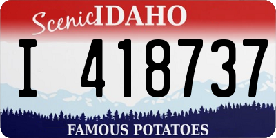 ID license plate I418737