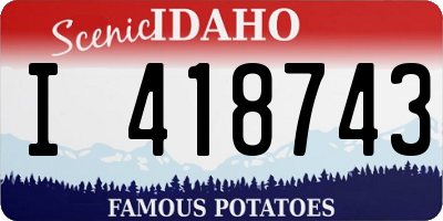 ID license plate I418743