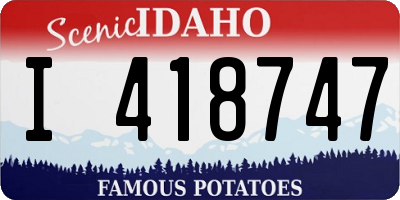 ID license plate I418747